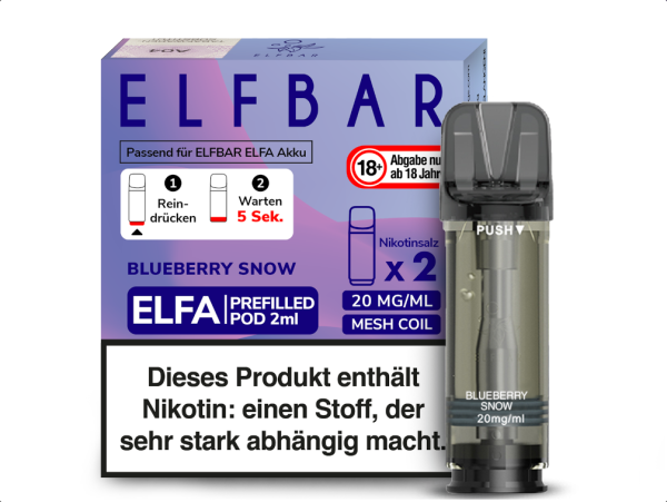 E Zigarette Elfbar Pods 2er Blueberry Snoow